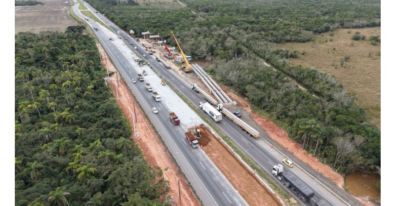 Paulo Lopes / ENTRE ESTA TERÇA/QUARTA/Operação de iça mento de vigas vai exigir bloqueio/pista por 1 hora no sentido norte da BR-101