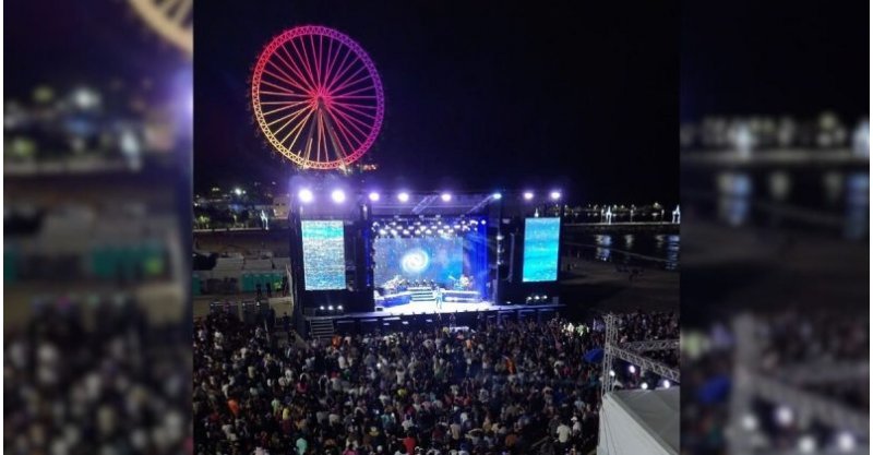 Ano novo antecipado? Dubai brasileira lota praia com show nacional e teste de fogos