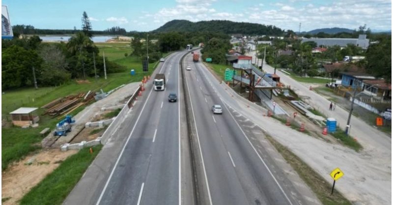 BR-101 terá bloqueio total em SC para avanço de importante obra; entenda