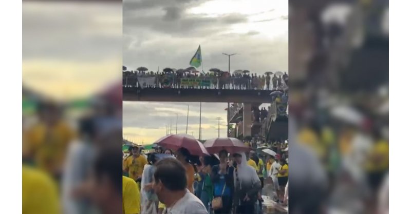 ‘Caminhada pela Liberdade’ chega ao DF e é recebida por centenas de manifestantes