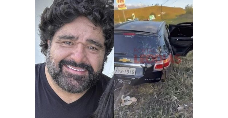 Cantor Fabiano Menotti sofre acidente de carro
