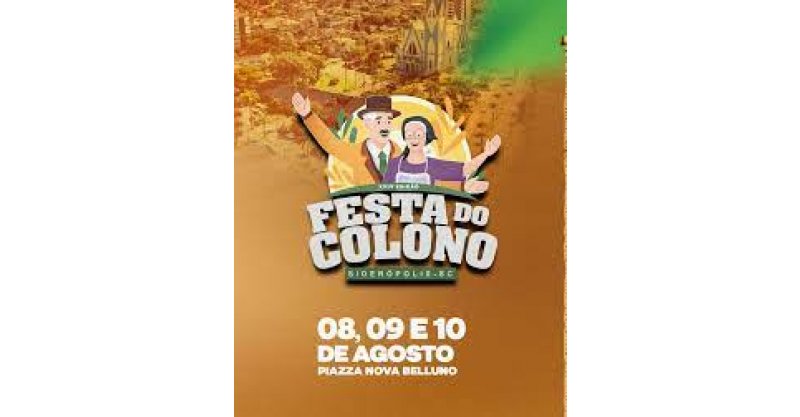Celebrações da Festa do Colono iniciam em Siderópolis
