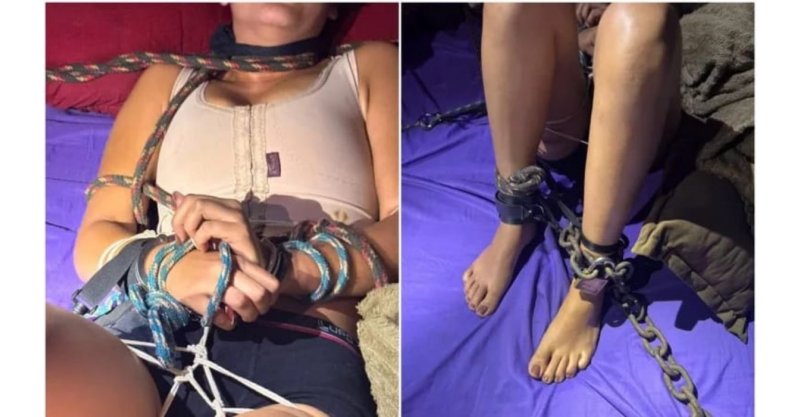 Cena de terror: com máscara de oxigênio, mulher é resgatada após 5 dias acorrentada em cativeiro em Goiás