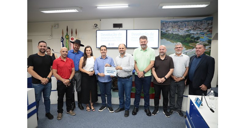 Câmara devolve R$ 8 mi à Prefeitura de Tubarão
