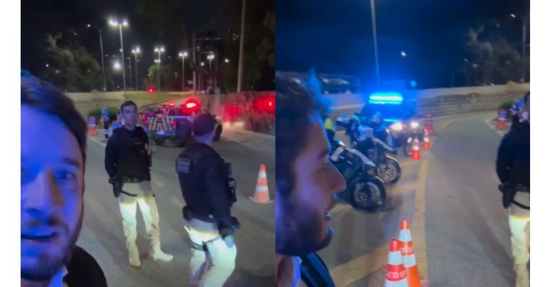 Empresário grava bloqueio no casamento do filho de Moraes e tem celular derrubado