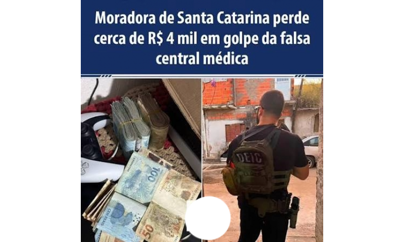 “Falsa Central Médica”: site fake leva moradora de Florianópolis a cair em golpe de quase R$ 4 mil