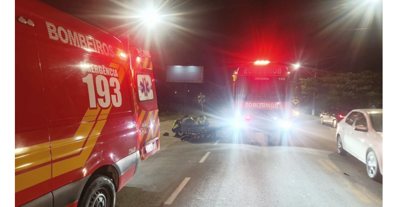 Garopaba / Motociclista com carro na SC-434, veio a falecer durante os procedimentos/vitima era funcionária/MAGAZINE LUIZA/IMBITUBA