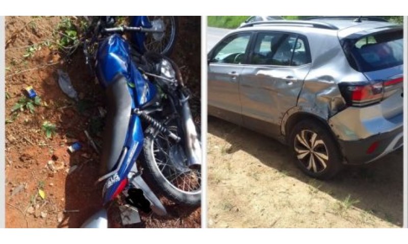IMARUÍ / Colisão entre carro e moto na SC-437 deixa homem ferido