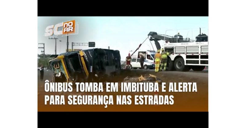 Imbituba / acidente com ônibus, carretas e caminhão deixa uma pessoa ferida