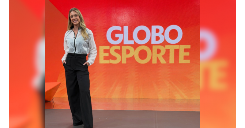 Jornalista imbitubense Duda Dalponte faz estreia como apresentadora do Globo Esporte RJ