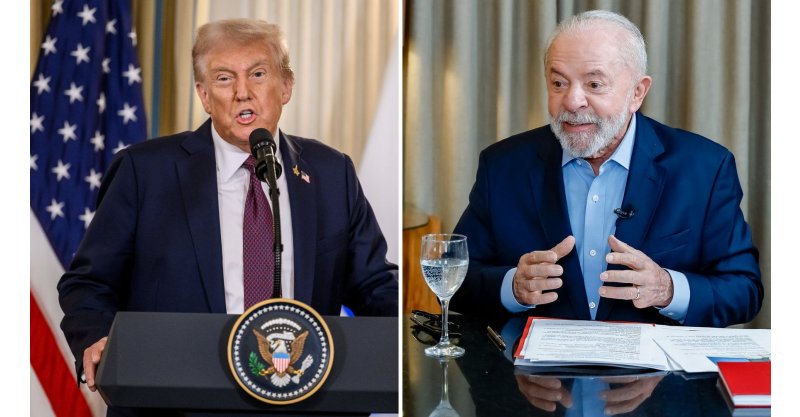 Lula conversa com Trump e pede fim de tarifaço a produtos brasileiros