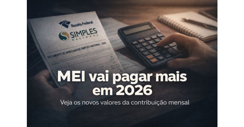 MEIs: contribuição mensal sobe em 2026; veja os novos valores