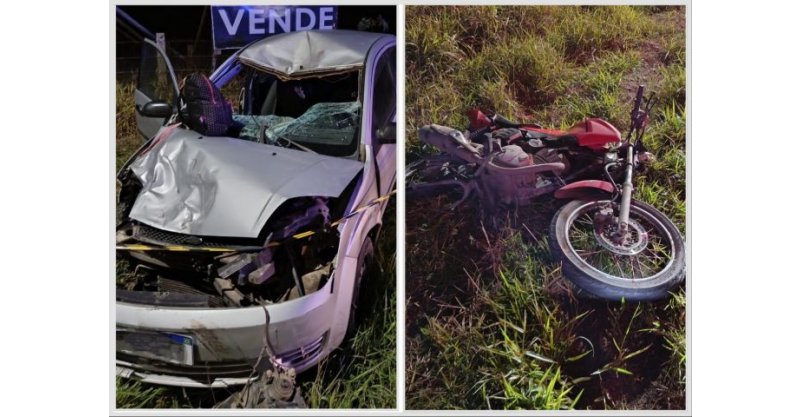 Motociclista morre em colisão com carro na SC-100, em Jaguaruna