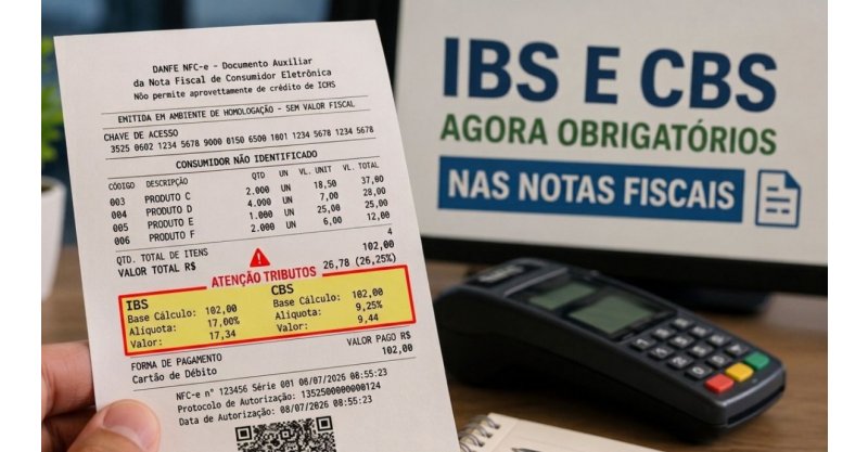 Nota fiscal MEI: nova exigência com IBS e CBS a 1% começa nesta segunda (3) sem a cobrança, mas erro pode parar empresa