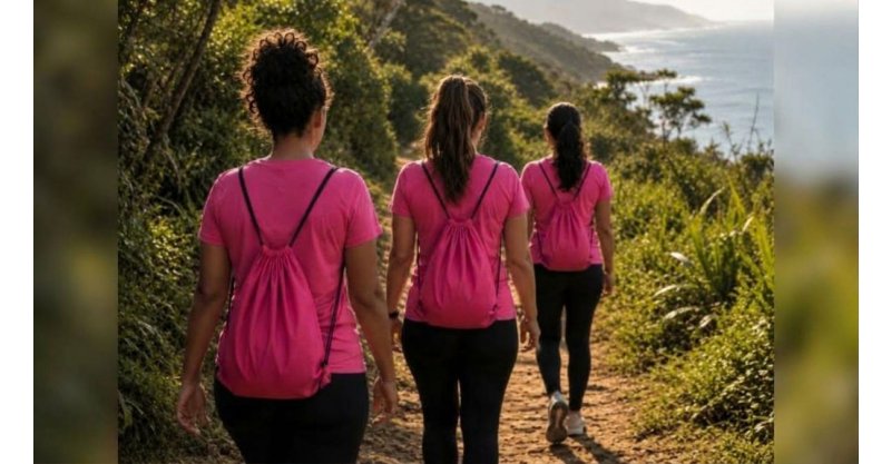 OUTUBRO ROSA/Subida ao Morro da Santa cruz/promove reflexão/conscientização sobre/saúde/mulher em Imbituba/ação acontece neste sábado