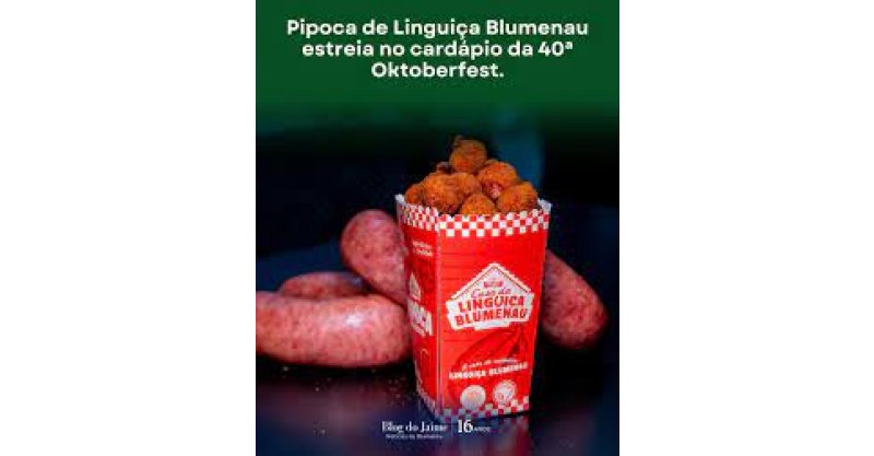 'Pipoca de linguiça Blumenau': conheça novidade da Oktoberfest que já vendeu 5 mil porções na 1ª metade da festa