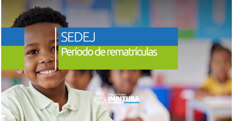Rede Municipal de Ensino inicia período de rematrículas na próxima segunda-feira (13)