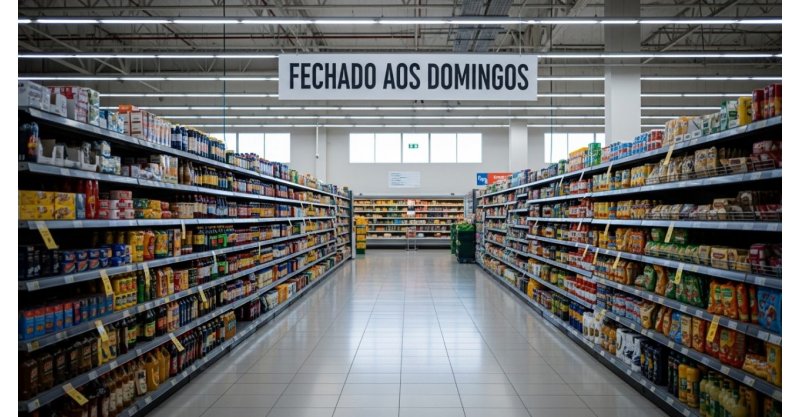 Supermercados estão proibidos de abrirem aos domingos a partir do início de 2026; saiba onde