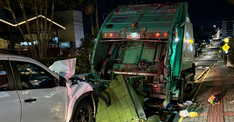   Içara / Trabalhador da coleta de lixo morre após ser atropelado por caminhonete na cidade