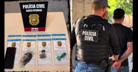  Paulo Lopes / Polícia Civil prende suspeito em flagrante por tráfico de drogas durante operação no município