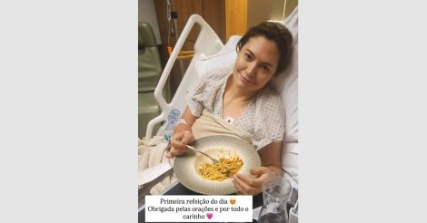 '1ª refeição do dia’: após exames, Michelle Bolsonaro publica foto internada e fala em recuperação