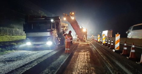 BR-101 terá trechos com faixa interditada durante obras noturnas; confira os locais