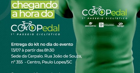 COOPedal 2025: Cerpalo promove passeio ciclístico em Paulo Lopes no dia 13 de julho