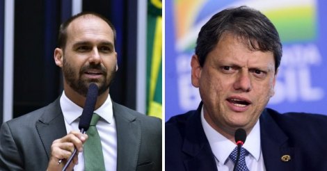 Eduardo Bolsonaro critica Tarcísio por negociar com empresários sobre tarifa dos EUA