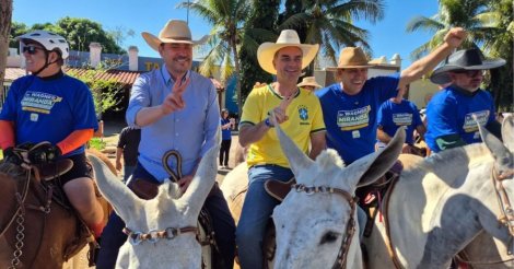 ‘Exército’ sertanejo com Gusttavo Lima, Marrone e Felipe Araújo declara apoio a Flávio Bolsonaro em encontro em Goiás
