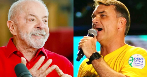 Flávio Bolsonaro tem 48% e Lula, 45% em pesquisa para o 2º turno