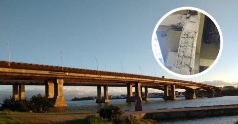 Fotos impressionantes revelam rachaduras e ferragens expostas na Ponte Colombo Salles em Florianópolis