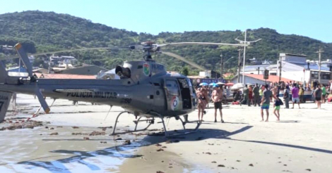 Garopaba / Homem morre afogado na praia central da cidade, nesta quarta-feira (26); vítima chegou a ser resgatada, mas não resistiu