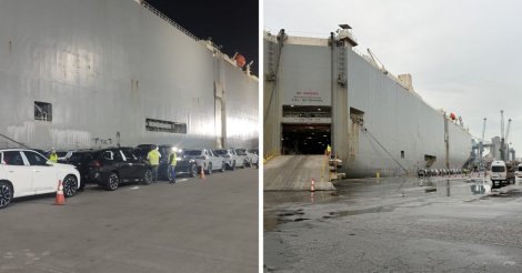 Gigante dos mares descarrega quase 200 BMWs de luxo no Porto de Itajaí; veja como foi a operação de importação milionária