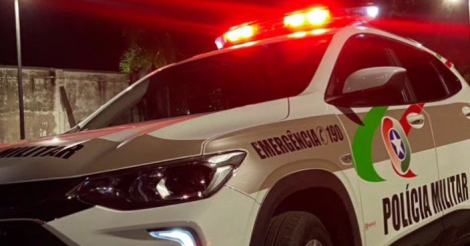 IMBITUBA: Casal é flagrado furtando TV em mercado atacadista e foge antes da chegada da polícia