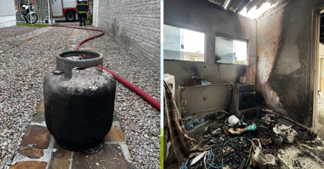 Isqueiro aceso atinge colchão de cama e causa incêndio em Imbituba