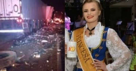 Jovem morta em acidente entre caminhões em SP foi princesa de festa germânica e publicava sobre rotina na estrada na web