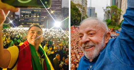 Lula e Flávio Bolsonaro encerram último dia de campanha política com atos de rua em vários estados brasileiros