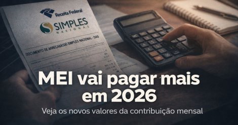 MEIs: contribuição mensal sobe em 2026; veja os novos valores