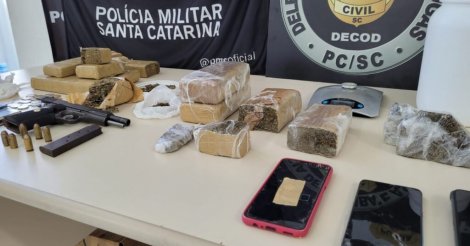 Operações simultâneas no Sul de SC prendem suspeitos e apreendem mais de seis quilos de drogas