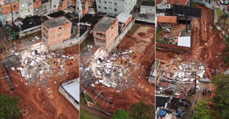 Prédio desaba e quatro pessoas são resgatadas com vida dos escombros em SP