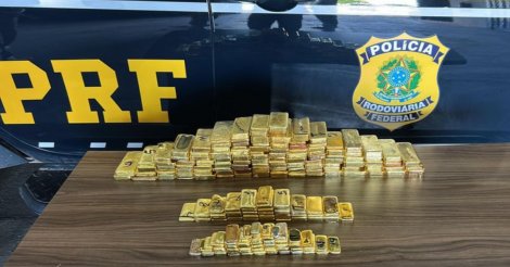 R$ 61 milhões em ouro: PRF faz maior apreensão da história com 100 barras