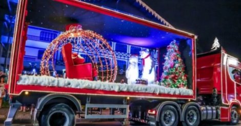 Tubarão / Caravana de Natal da Coca-Cola ilumina a cidade nesta quarta-feira