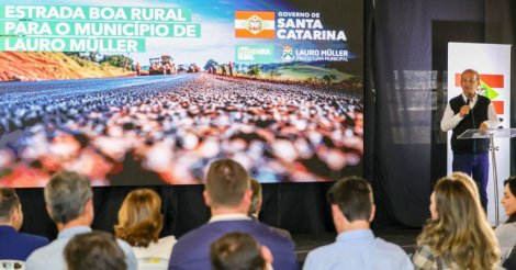 Visita de Jorginho Mello entra para a história de Lauro Müller com maior autorização de obras já realizada no município