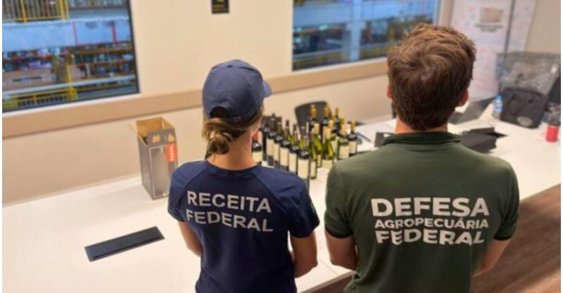 Vinhos e azeites importados são apreendidos em município de SC em operação da Receita Federal